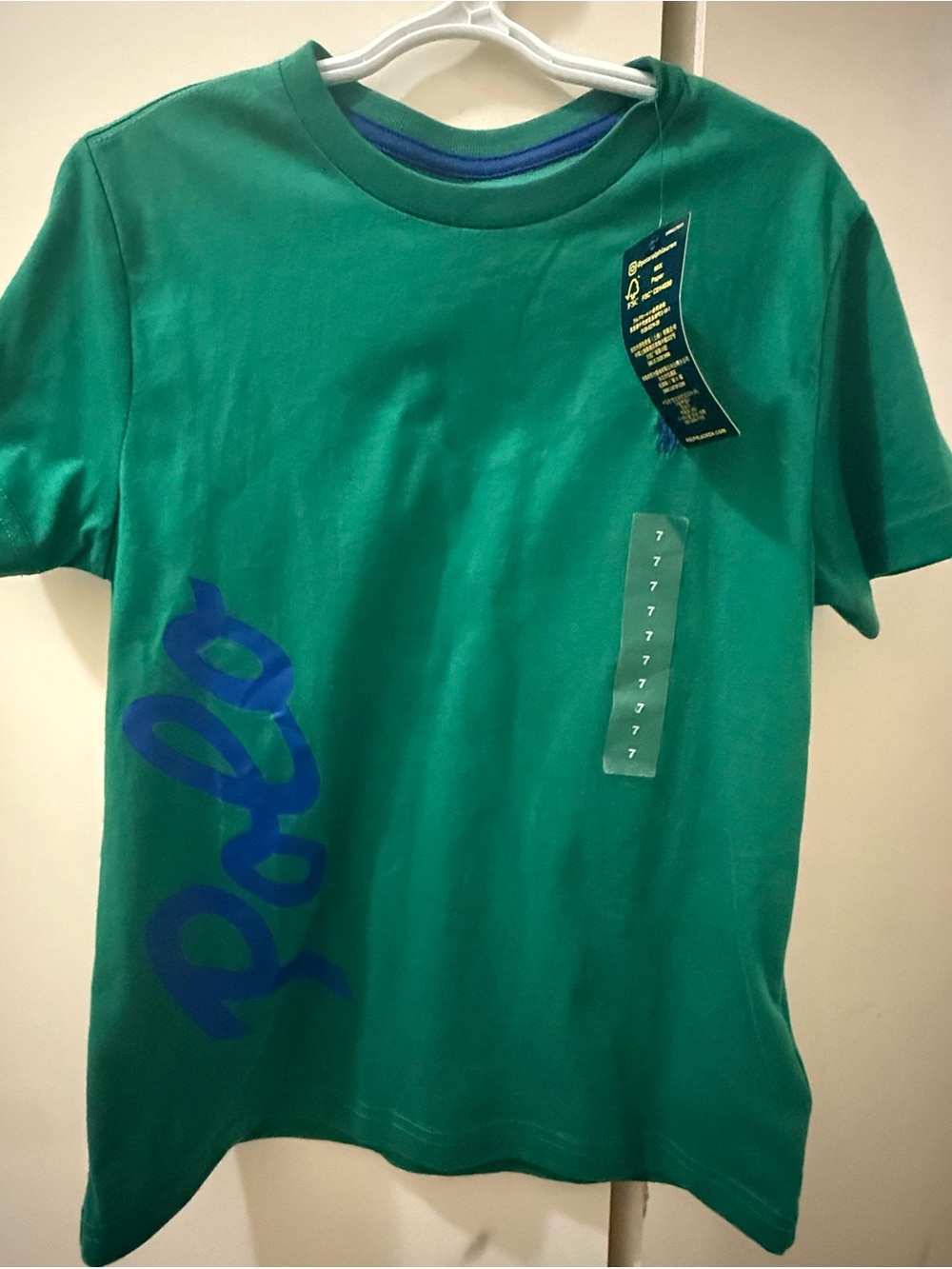 Polo by Ralph Lauren Green Tee with Blue Logo